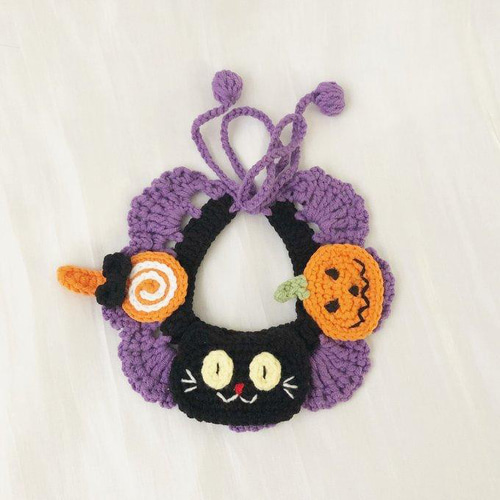 EMY's Gallery 猫襟 ワンちゃん襟 首輪 カギ編み 犬襟 つけ襟