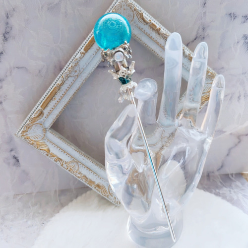 魔力（電池）で光る! 魔法陣の杖 シルバー 全3色 上級魔法 ハイ