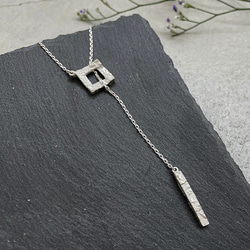 ネックレス ラリエット シルバー 長さ調節 シンプル レディース アレルギー対応 おしゃれ 人気 9枚目の画像