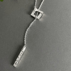 ネックレス ラリエット シルバー 長さ調節 シンプル レディース アレルギー対応 おしゃれ 人気 6枚目の画像