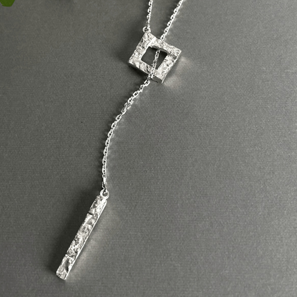 ネックレス ラリエット シルバー 長さ調節 シンプル レディース アレルギー対応 おしゃれ 人気 6枚目の画像