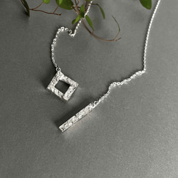 ネックレス ラリエット シルバー 長さ調節 シンプル レディース アレルギー対応 おしゃれ 人気 3枚目の画像