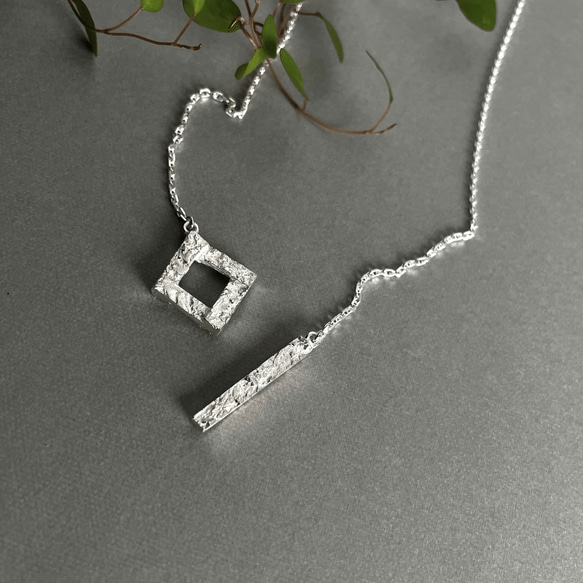 ネックレス ラリエット シルバー 長さ調節 シンプル レディース アレルギー対応 おしゃれ 人気 3枚目の画像