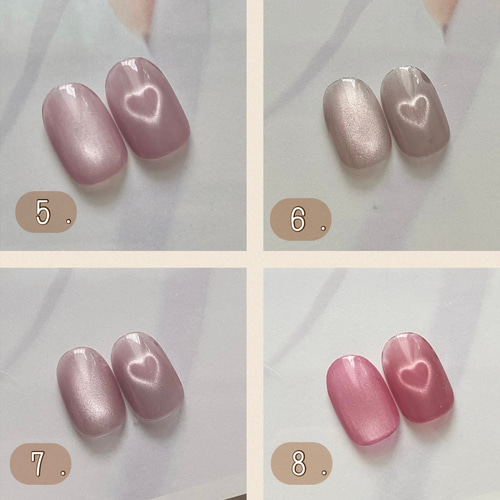 選べるカラー14種類 2色まで色違いOK マグネット ネイルチップ シルク  