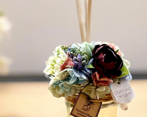 花かんむりハーバリュームリードディフューザー 香り、スティック5本