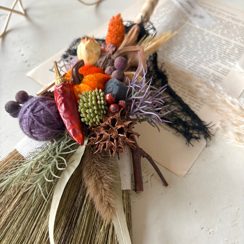 ★ハロウィンリース／他／計⑤点★2025★ No.wreath-15553/ハロウィンリース24-(4)ジャックオランタン 40cm