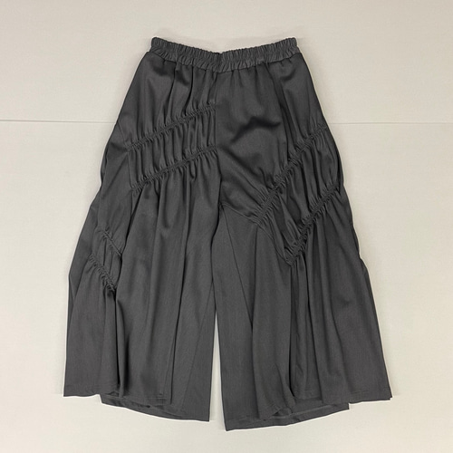 アシンメトリー ウールワイドパンツ アシンメトリーワイドパンツ【Leilian：EZUMI