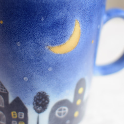 三日月のある雪降る夜の町～冬のマグ 9枚目の画像