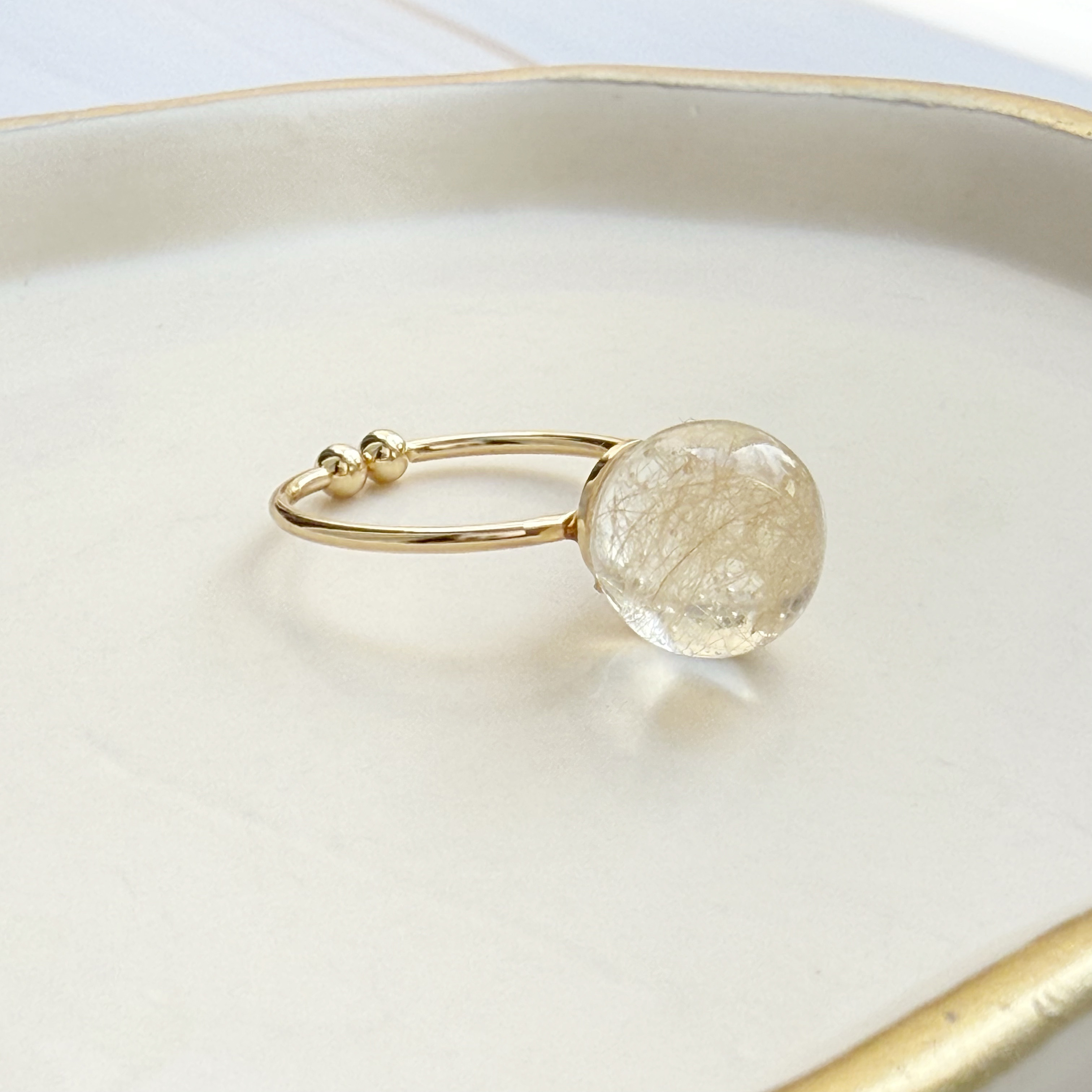 うちの子ジュエリー　ペットの毛で作る世界に一つのアクセサリー　サージカルステンレスリング　刻印可能