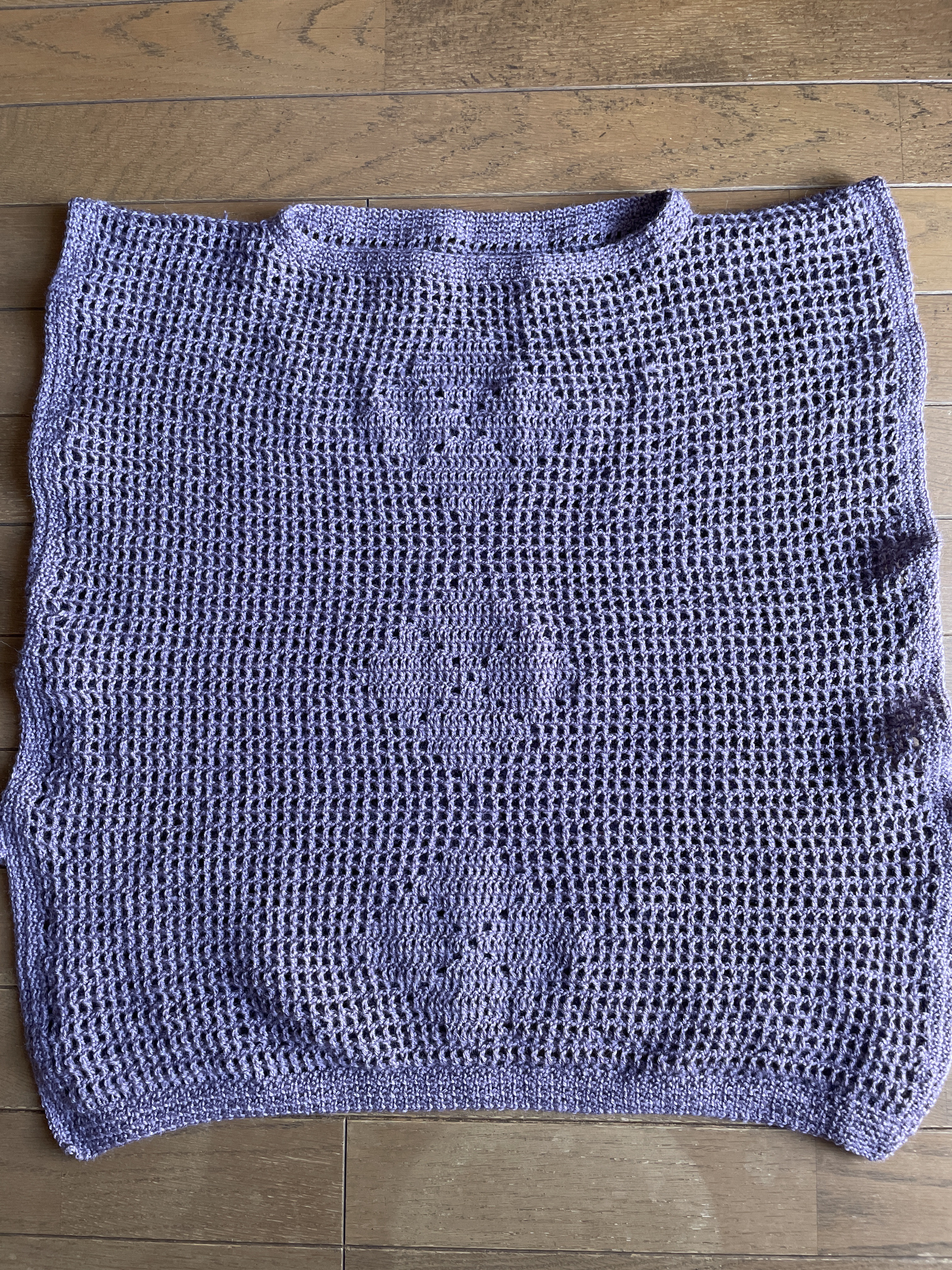 手編みサイドスリットベスト