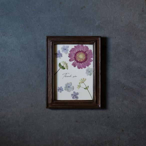 ▽インテリアに!!! 黒っぽく 約66×78×4cm｜額入り 押し花 ｜