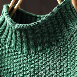 受注.綿.６色入り.ハーフハイネック綿糸セーター.編み.カジュアルセーター.ニットセーター.長袖トップス【秋冬春】 8枚目の画像