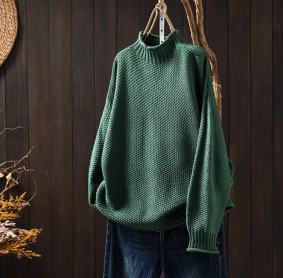 受注.綿.６色入り.ハーフハイネック綿糸セーター.編み.カジュアルセーター.ニットセーター.長袖トップス【秋冬春】 5枚目の画像