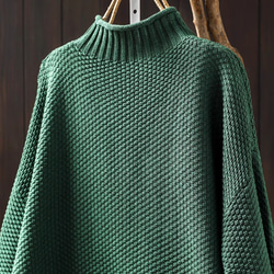 受注.綿.６色入り.ハーフハイネック綿糸セーター.編み.カジュアルセーター.ニットセーター.長袖トップス【秋冬春】 11枚目の画像