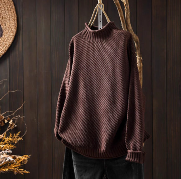 受注.綿.６色入り.ハーフハイネック綿糸セーター.編み.カジュアルセーター.ニットセーター.長袖トップス【秋冬春】 6枚目の画像