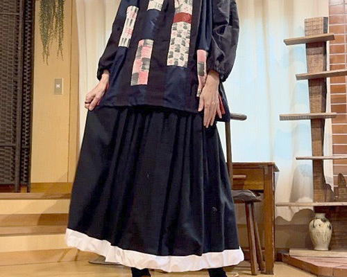 SAYOCAFE手描きのアートなプルトップス シャツ 衣工房SAYOCAFE
