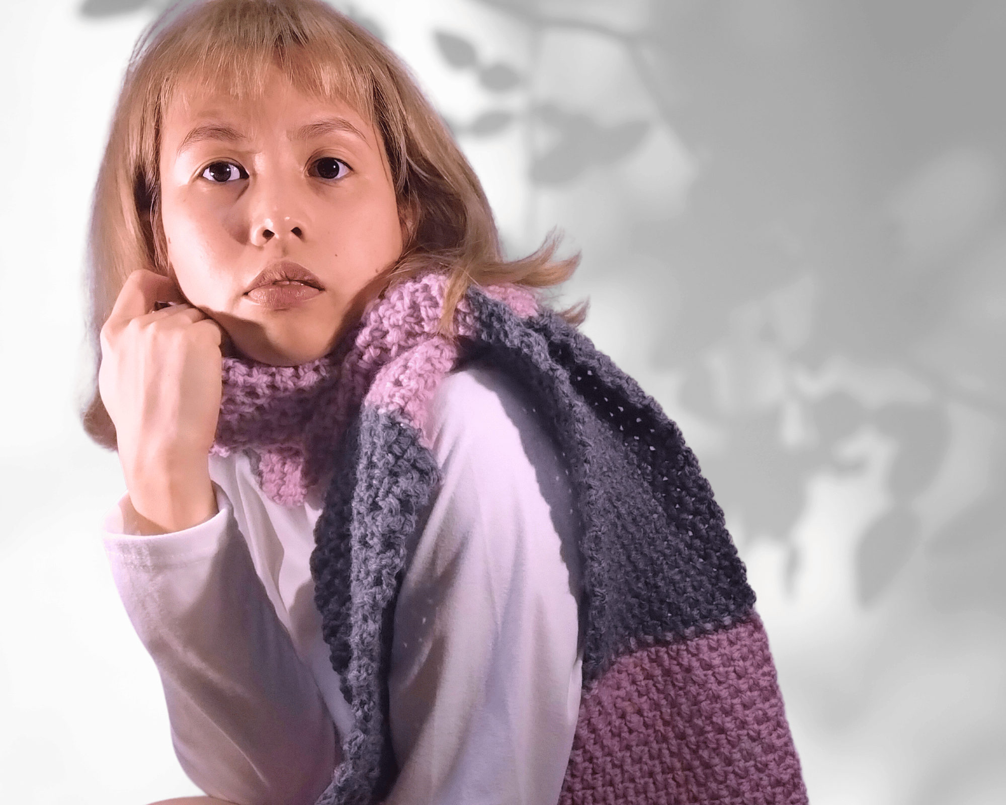 花と小石マフラー [受注生産] 5,925円