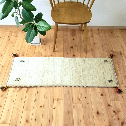 秋入荷】ペルシャ ギャッベ ミニランナー 細長いラグ 117x43cm