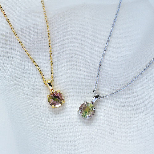 ロマンティックカラー｜バイカラーウランガラス【ネックレス