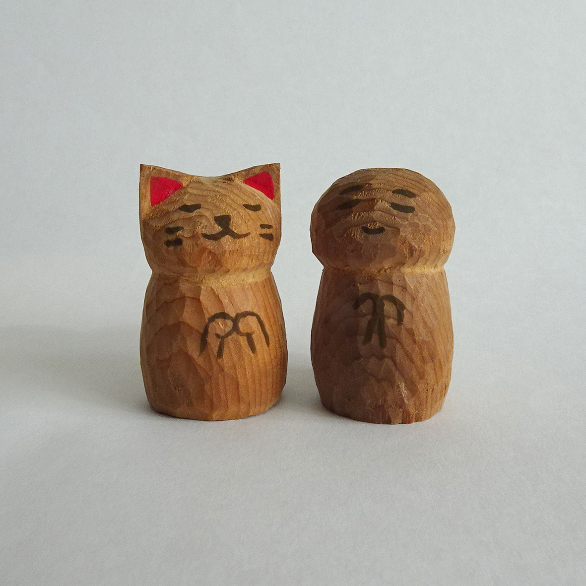 木彫り　一位のお祈りねこちゃん6