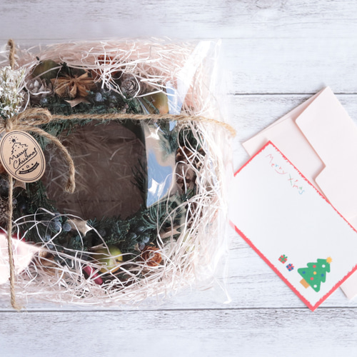 受注製作】赤いチェックリボンのふわふわプラチナホワイトリース＊結婚