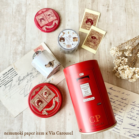 猫たちの郵便局　ポスト缶セット 1枚目の画像