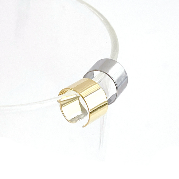 ese125 [10 件] 寬度約 6mm 外徑約 9mm 厚度約 0.3mm 18KGP 手術不鏽鋼 第5張的照片