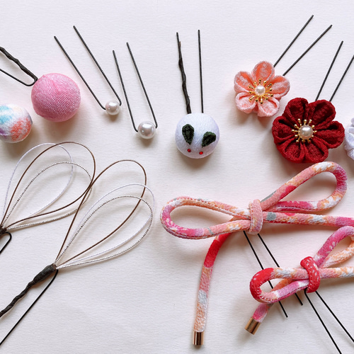 お花の髪飾り〜セミオーダー〜＊色、サイズ、個数、オプション選べます 