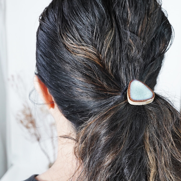 TH-90 美濃燒原廠瓷磚髮帶【背面皮革加工】 第6張的照片