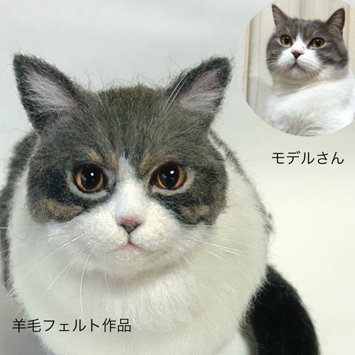 ウチの子オーダー愛猫羊毛フェルト リアル そっくり 幸せな