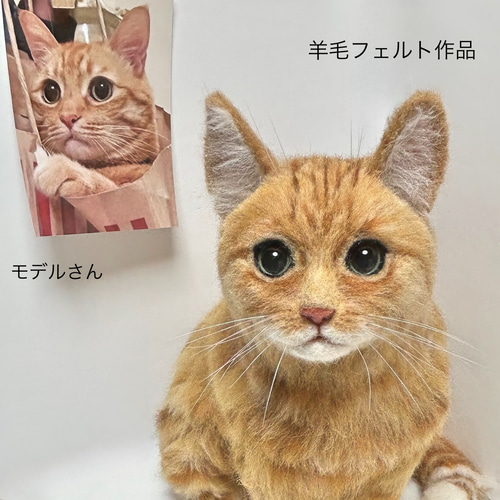 ウチの子オーダー愛猫羊毛フェルト リアル そっくり 幸せな ウチの子オーダー愛猫羊毛フェルト リアル そっくり 幸せな