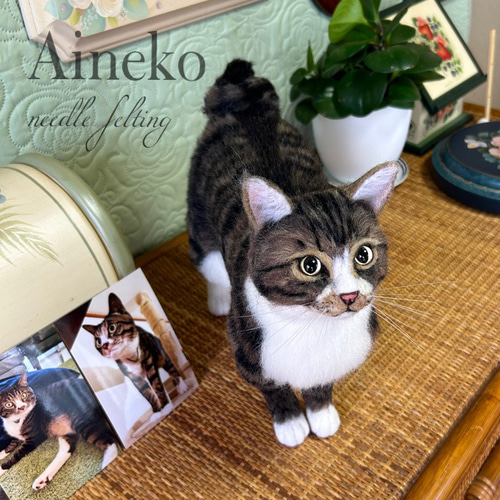 ウチの子オーダー005【あいねこ羊毛フェルト】リアル そっくり 愛猫
