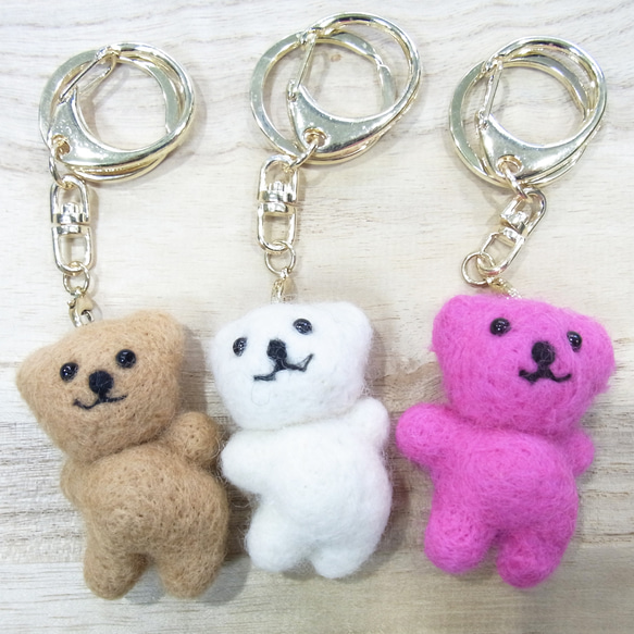 フェルト】マスコット・チャーム・KEYHOLDER クマ（ひねり） その他