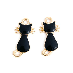 ejp666-2【2個入り】可愛い尻尾！ネコ Cat ブラック猫モチーフ