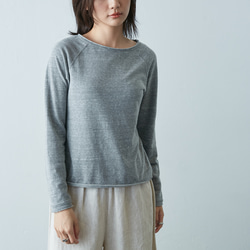 拉克蘭袖長袖上衣 - 酒紅 第4張的照片