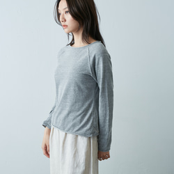 拉克蘭袖長袖上衣 - 酒紅 第3張的照片