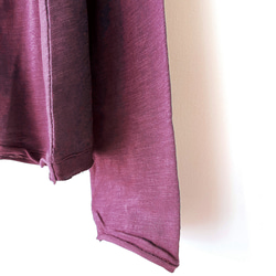 拉克蘭袖長袖上衣 - 酒紅 第2張的照片