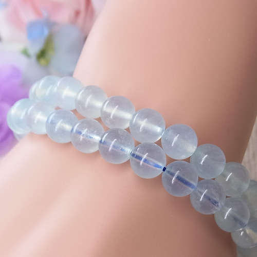 幸せな結婚【最高品質】天然石ディープアクアマリン 大玉ブレスレット 幸せな結婚【最高品質】天然石ディープアクアマリン 大玉