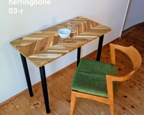 ★なつ★高さ調整 ワークデスク フレンチヘリンボーン 作業台 オーダー品 ab785859d0885e91040759280b1b89
