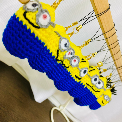 ミニオン ストラップ あみぐるみ 沙希 通販 18300371｜Creema