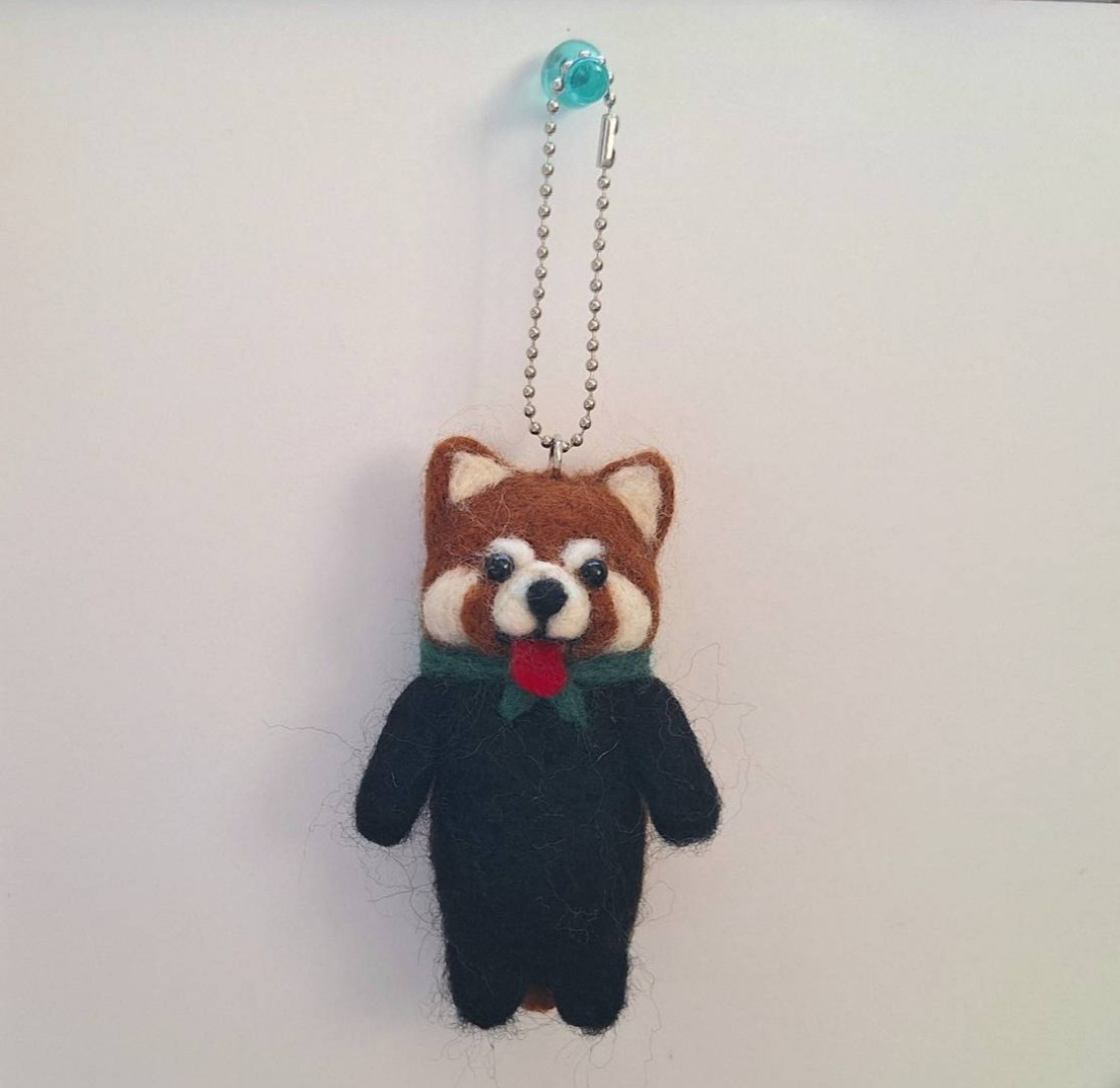 レッサーパンダ　羊毛フェルト　ハンドメイド 人生初挑戦！羊毛フェルトでレッサーパンダを作ってみた。【大