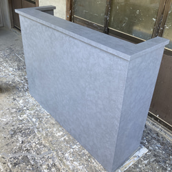 受注製作】グレーストーン柄☆石目☆モルタル☆受付カウンターテーブル