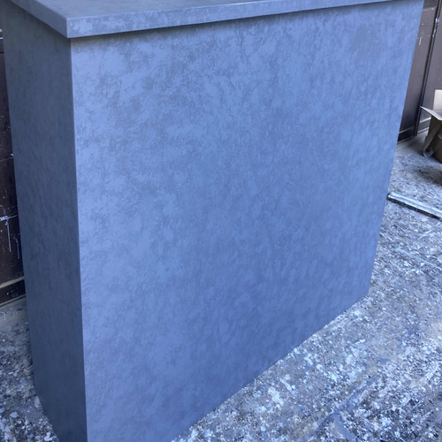 受注製作】グレーストーン柄☆石目☆モルタル☆受付カウンターテーブル