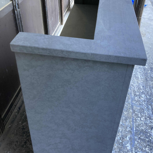 受注製作グレーストーン柄★モルタル★カウンターテーブル【800】☆ネイル　美容室 ☆【受注製作】☆グレーストーン柄☆石目☆モルタル☆カウンター