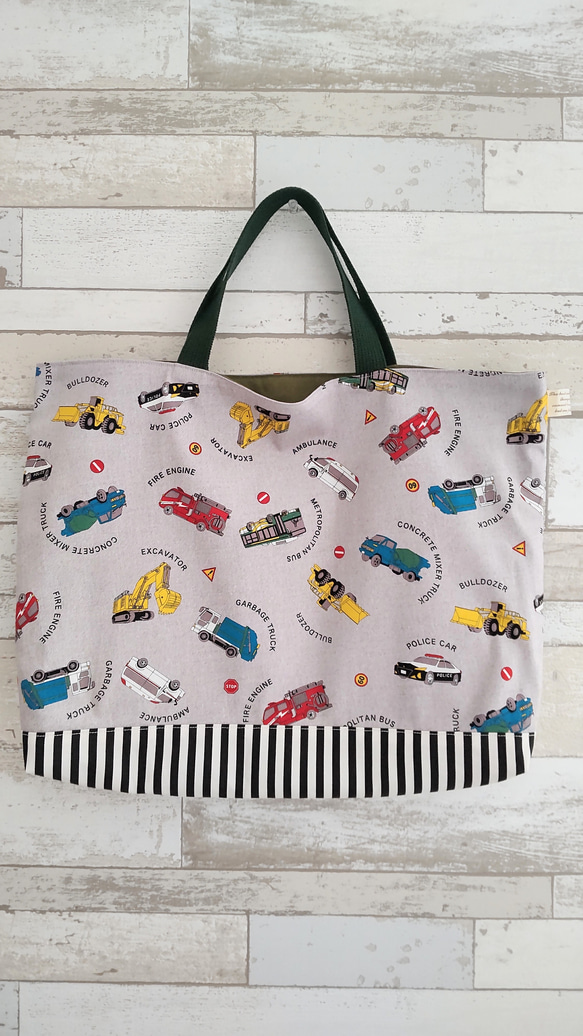 y♡mama 入園入学グッズ　レッスンバッグ　マチ付き　働く車設計図 51c7YzkjqBL._AC_UL240_SR240,