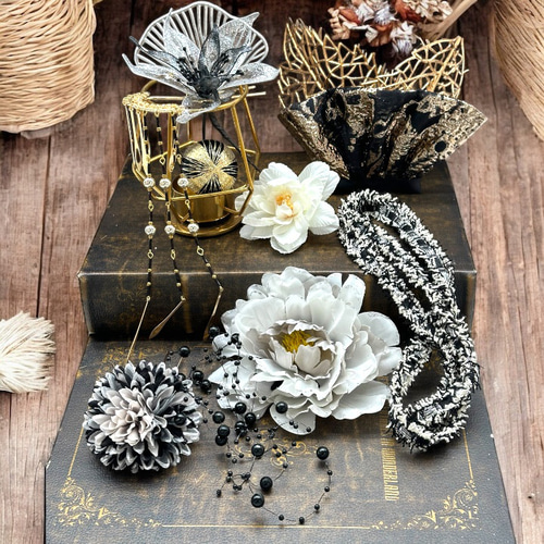 豪華】ディップアート 簪 キラキラ 髪飾り 成人式 卒業式 結婚式