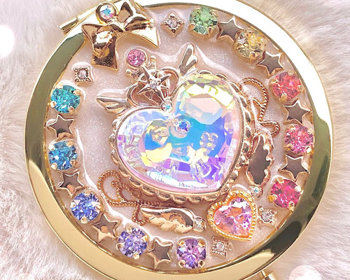 ♡魔法のコンパクトミラー♡(Prism rainbow heart) その他アクセサリー