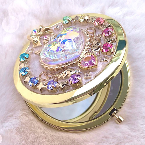 ♡魔法のコンパクトミラー♡(Prism rainbow heart) その他アクセサリー