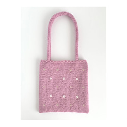 きらめく季節 のニットバッグ　yumegokochi pink 1枚目の画像