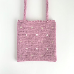 きらめく季節 のニットバッグ　yumegokochi pink 2枚目の画像